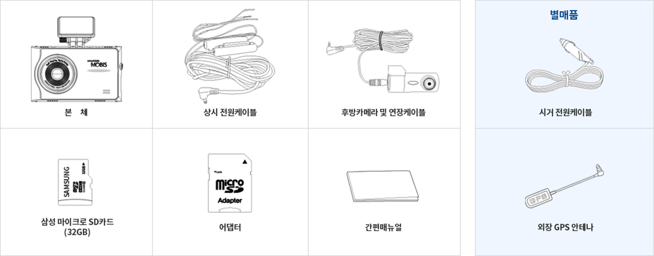 기본구성품 및 제품사양